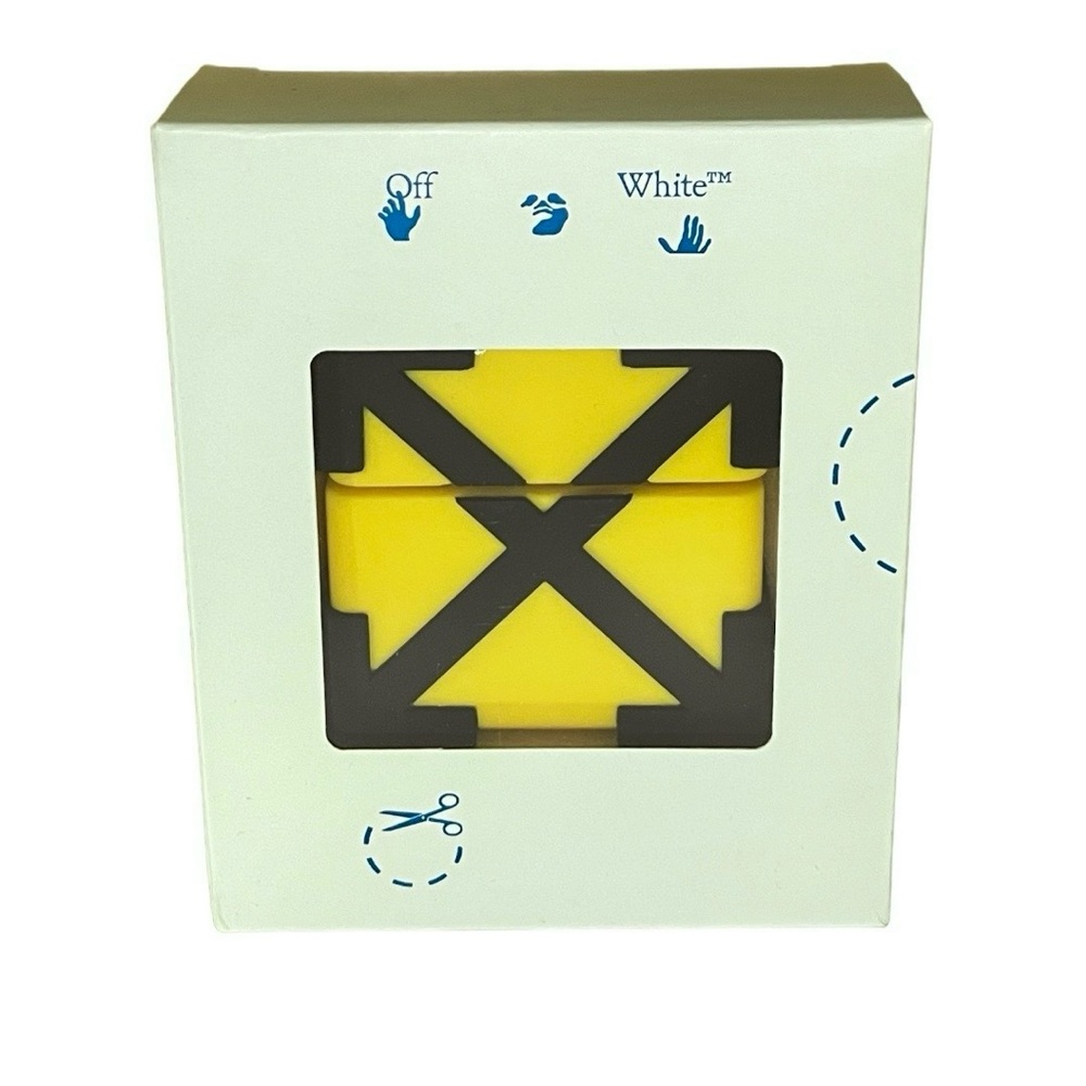 NIB Off-White c/o Virgil Abloh Yellow Arrow Motif AirPods Pro Case